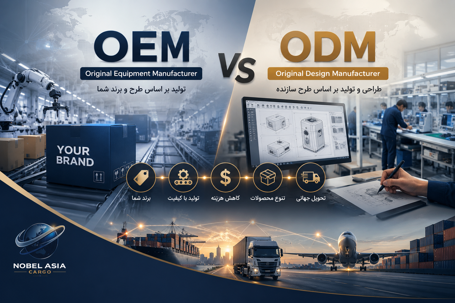 OEM و ODM چیست؟ تفاوت این دو روش در تولید و واردات کالا